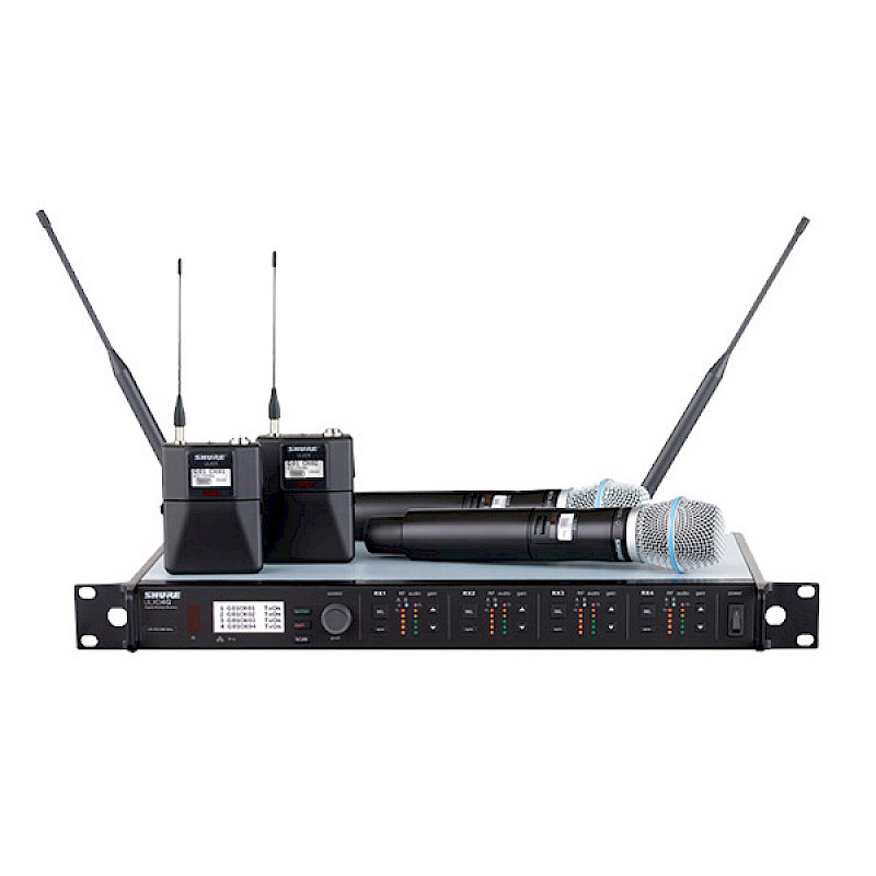 Shure Ulx D4Q Funkmikrofon Vierfachempfaenger mieten
