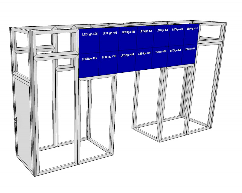 Aluvision Modularsystem Rahmensystem Messebau mieten