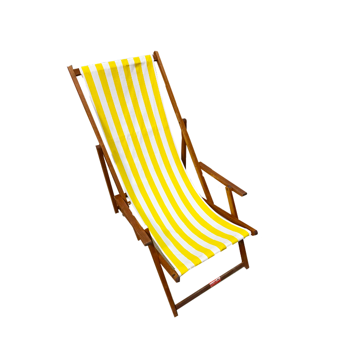 Strandstuhl gelb/weiß mieten bei Northern Events