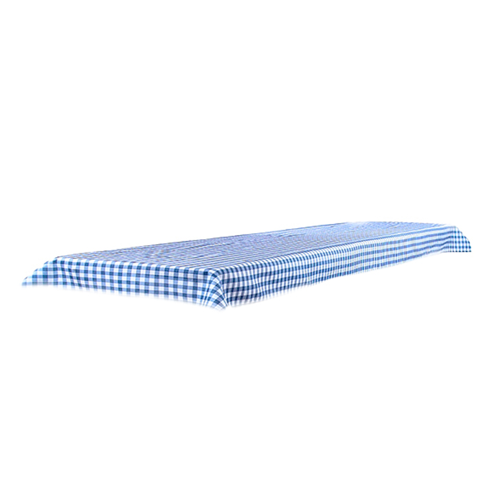 Tischdecke ▭ 90×250 cm – blau/weiß kariert mieten bei Northern Events
