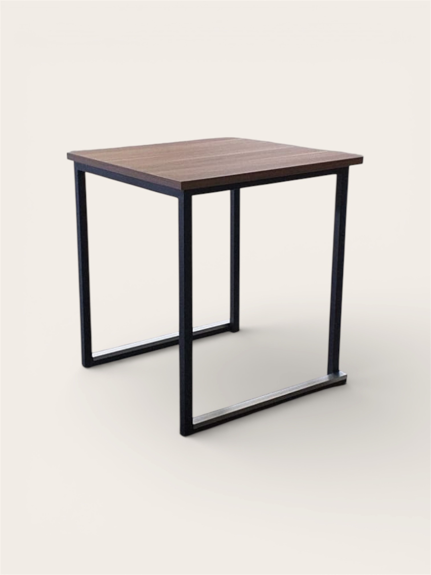 Tisch ”Time Square” 70×70, schwarz/holz (hpl) mieten bei Northern Events