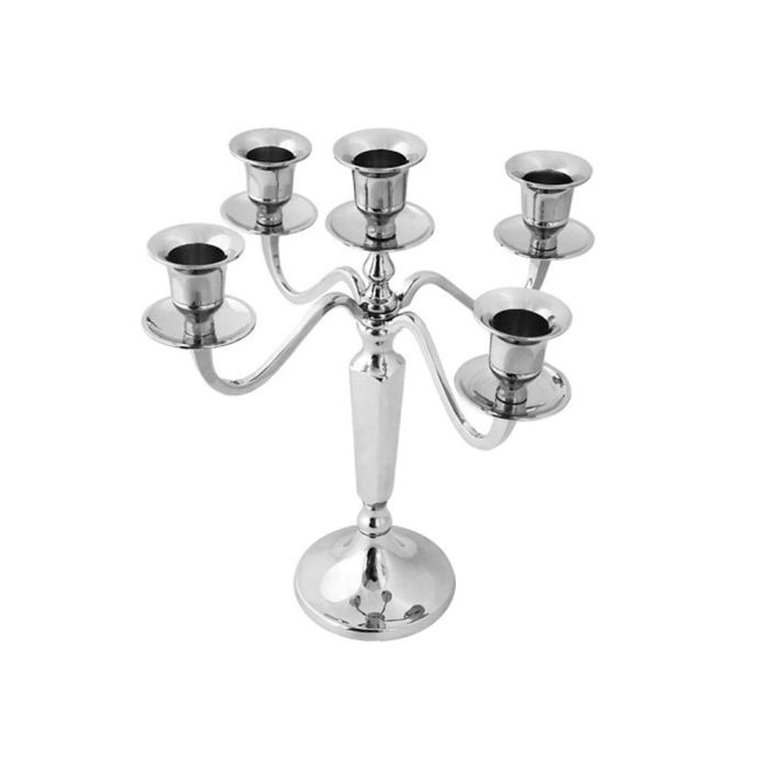 Kerzenständer 5-armig chrom (40 cm) mieten bei Northern Events