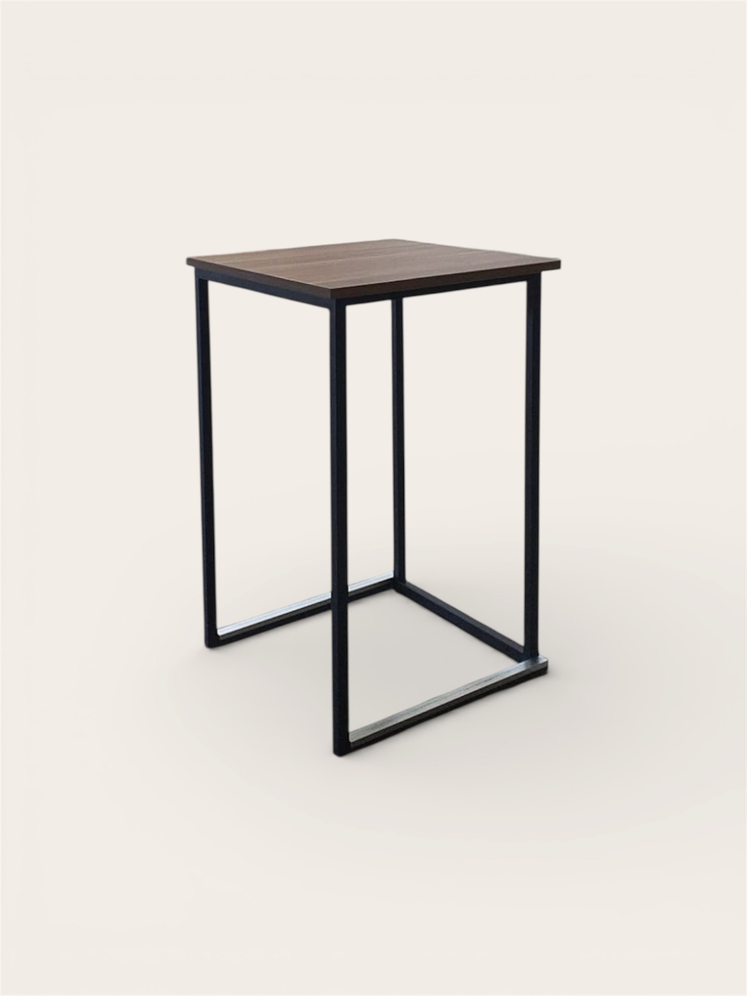 Stehtisch ”Time Square” 70×70, schwarz/holz (hpl) mieten bei Northern Events