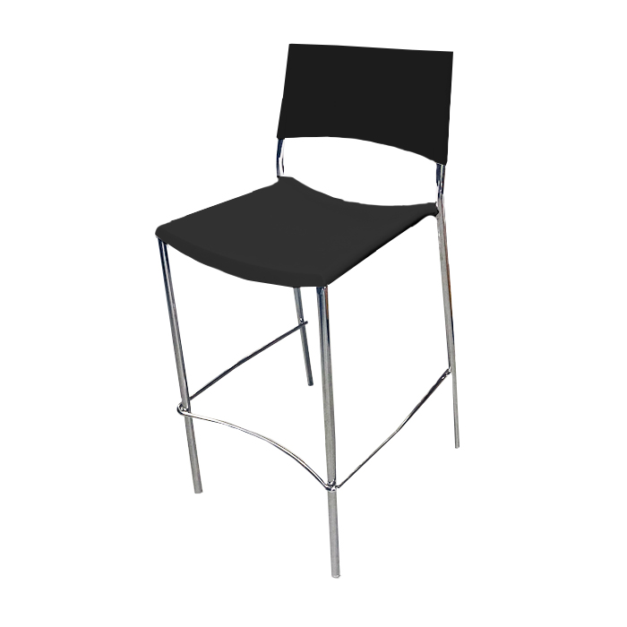 Barhocker “Madrid” Chromegestell schwarz mieten bei Northern Events