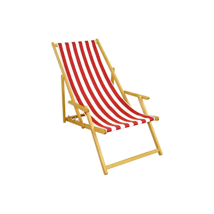 Strandstuhl rot/weiß mieten bei Northern Events