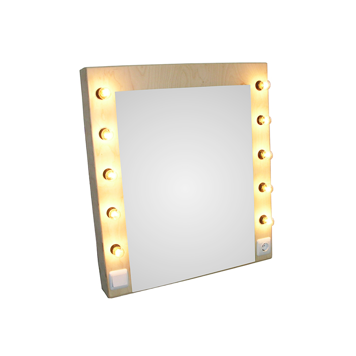 Schminkspiegel beleuchtet weiß 100×70 cm mieten bei Northern Events