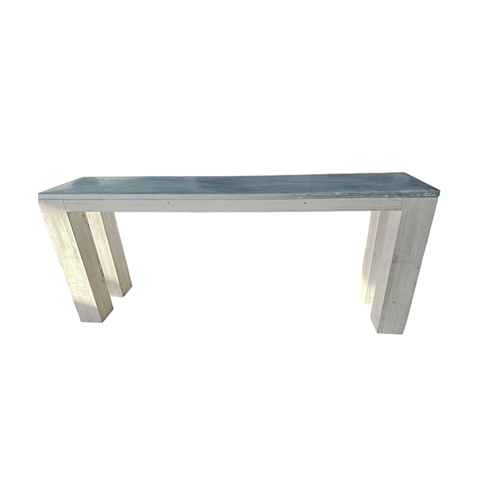 Tisch/Regal “Landhaus” – 200x45cm mit Zinkplatte mieten bei Northern Events