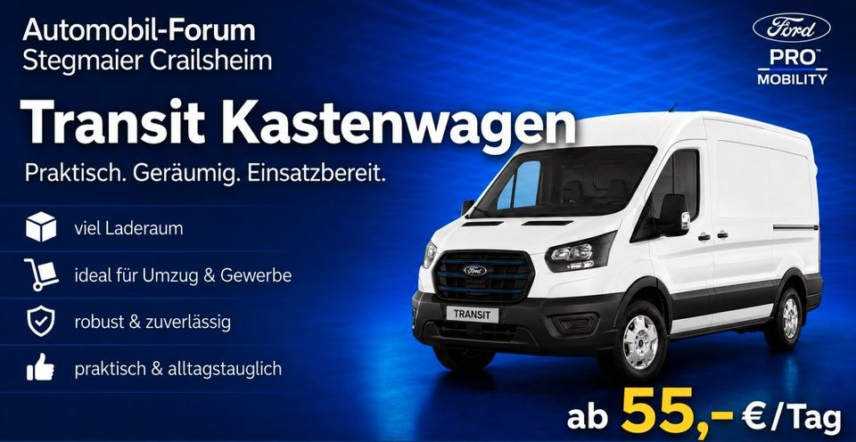 Mietwagen Ford Transit Kastenwagen mieten in Crailsheim