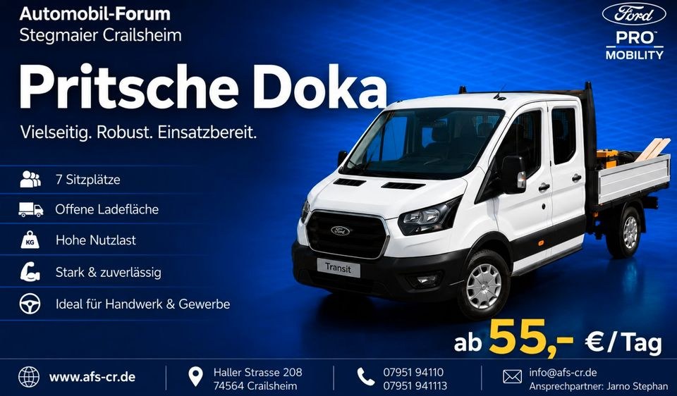 Mietwagen Ford Transit Pritsche mieten in Crailsheim