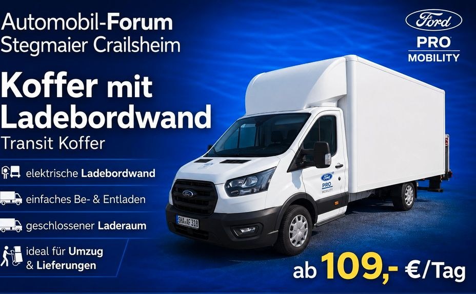 *Mietwagen Kofferfahrzeug* Transit EK LBW mieten in Crailsheim