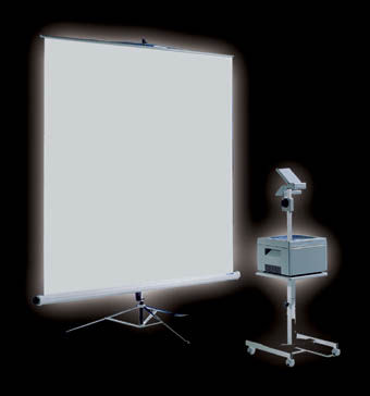 Aufprojektions Leinwand 150x150 cm mieten bei Centric Miet- und Digitalisierservice e.K.