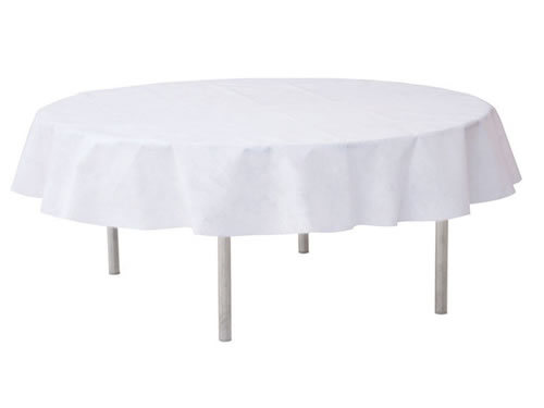 Tischdecke Stoff weiß (für Rundtisch incl. Reinigung) mieten