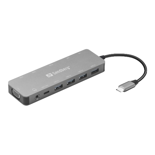 Sandberg USB-C 13-in-1 Travel Dock mieten bei computermiete.de GmbH & Co. KG