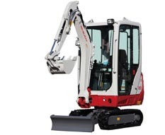 Kompakt Bagger 1,6 to, mit Kabine, Tieflöffel 450 mm, Grabtiefe: 2,375 mm mieten