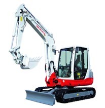 Kompakt Bagger 5,0 to, mit Kabine, Tieflöffel 600 mm, Grabtiefe: 3,500 mm mieten