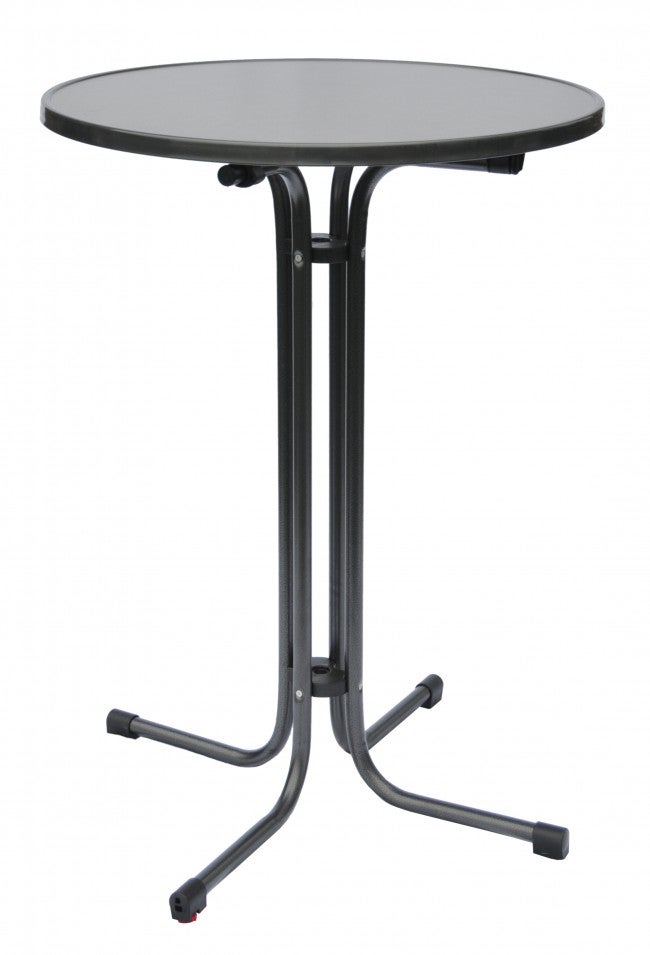 Stehtisch Ø70cm, optional mit Husse in weiß, creme, schwarz oder türkis – 3