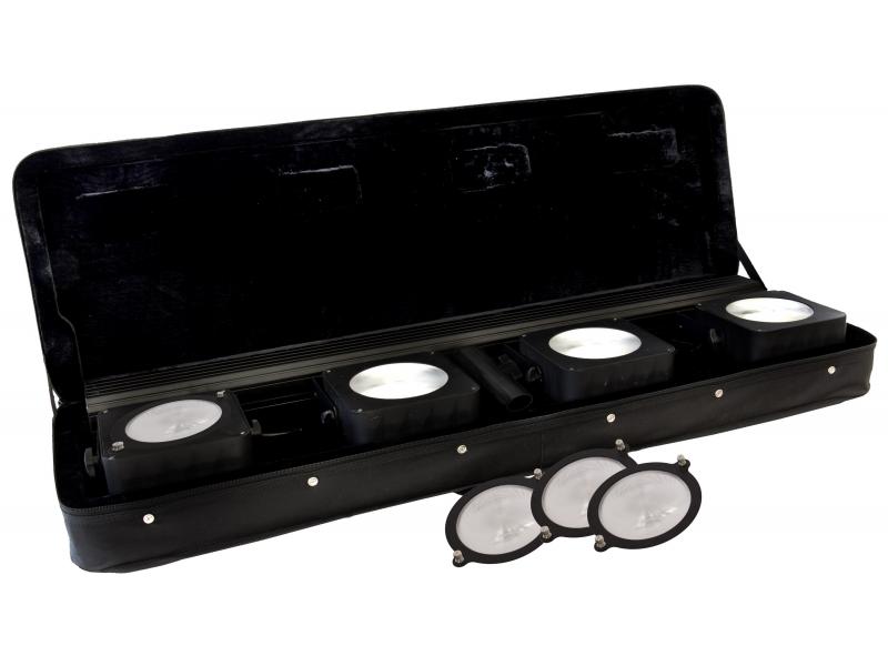 LED Lichtanlage mit 4 x 36 Watt, inklusive Fußcontroller - JB-Systems COB-4 Bar – 4