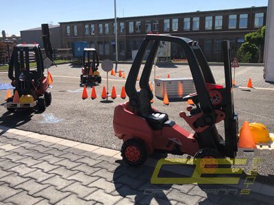 Kinder-Gabelstapler Parcours mieten bei Oppermann Events