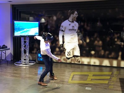 VR Virtual Reality Fussball Simulator mieten bei Oppermann Events