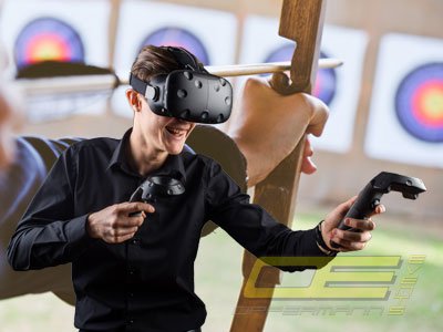 VR Virtual Reality Bogenschießen Simulator mieten bei Oppermann Events