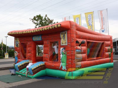 Hüpfburg Western Gefängnis mieten bei Oppermann Events