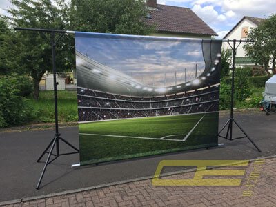 Fotowand & Deko-Leinwand Fußball mieten bei Oppermann Events