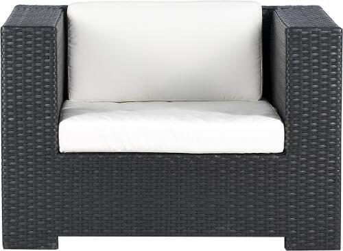 Cube Loungesessel schwarz, Auflage creme mieten bei Horn Verleihservice