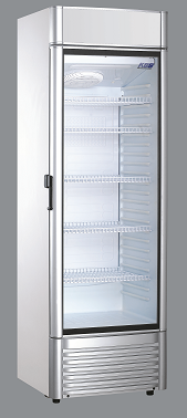 Kühlschrank mit Glastür Nutzinhalt 360 l silber mieten bei Horn Verleihservice