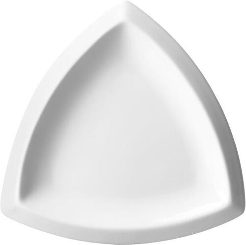 Teller dreieckig 27 cm China Bone mieten bei Horn Verleihservice
