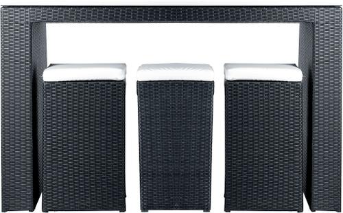 Cube Hightable schwarz 180x82x110 incl. 6 Barhocker mieten bei Horn Verleihservice