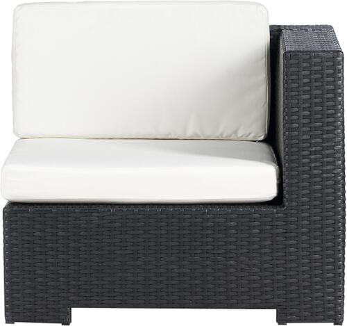 Cube Eckteil schwarz, Auflage creme 78x63x78 cm mieten bei Horn Verleihservice