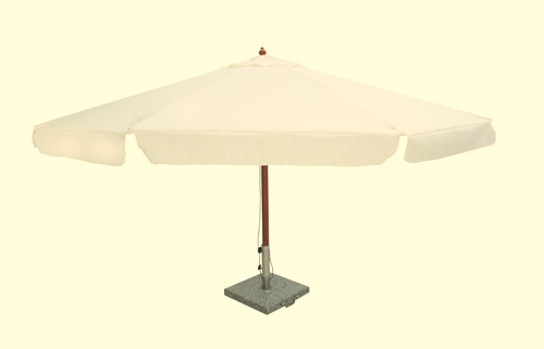 Sonnenschirm rund beige, mit Holzstil 3 m mieten bei Horn Verleihservice
