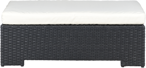 Cube Sitzhocker schwarz, Auflage creme 95x78x27 cm mieten bei Horn Verleihservice