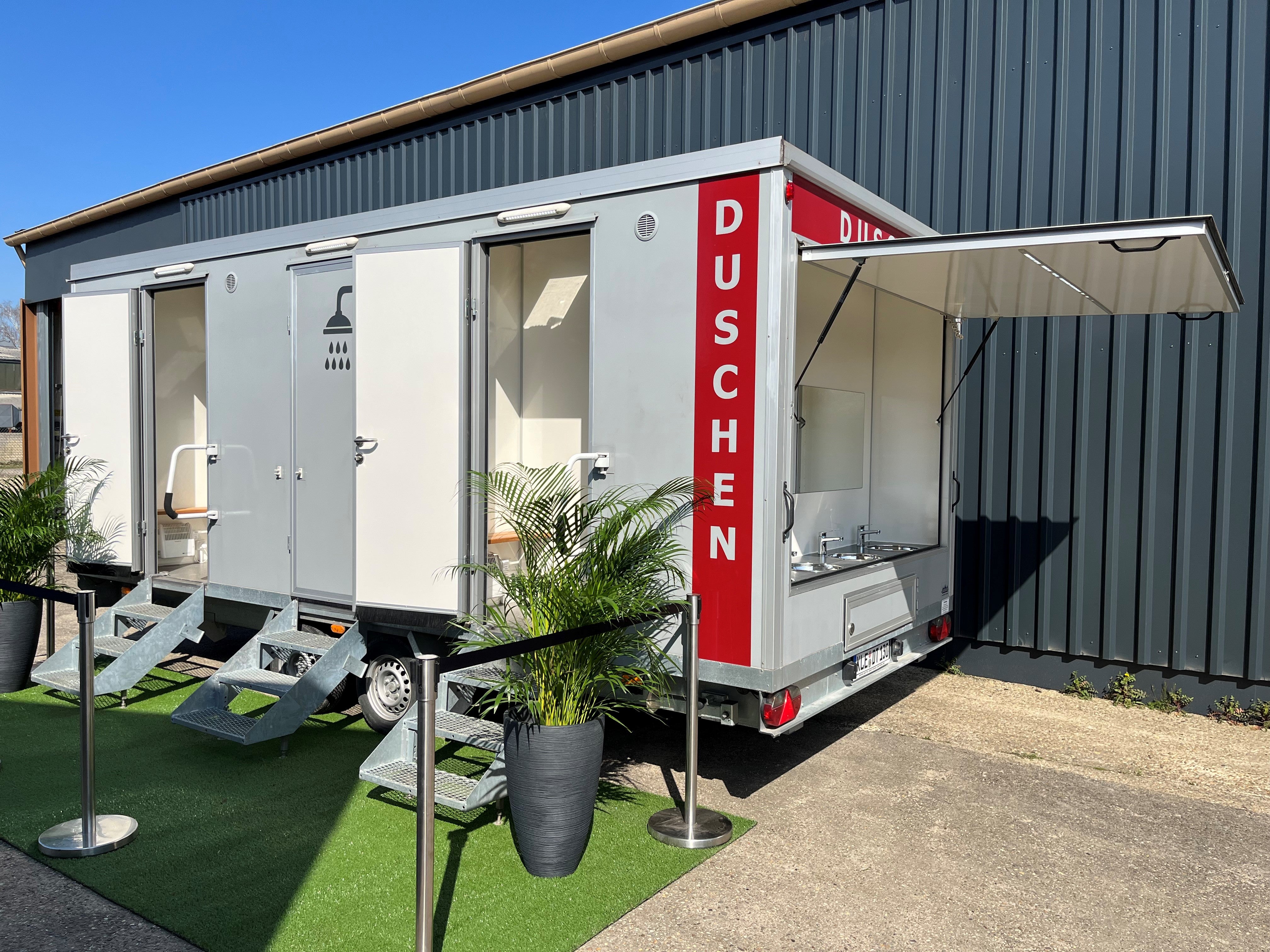 WC NRW Duschtrailer Duschcontainer #Duschtrailer #Dusche #Mobiler Duschwagen