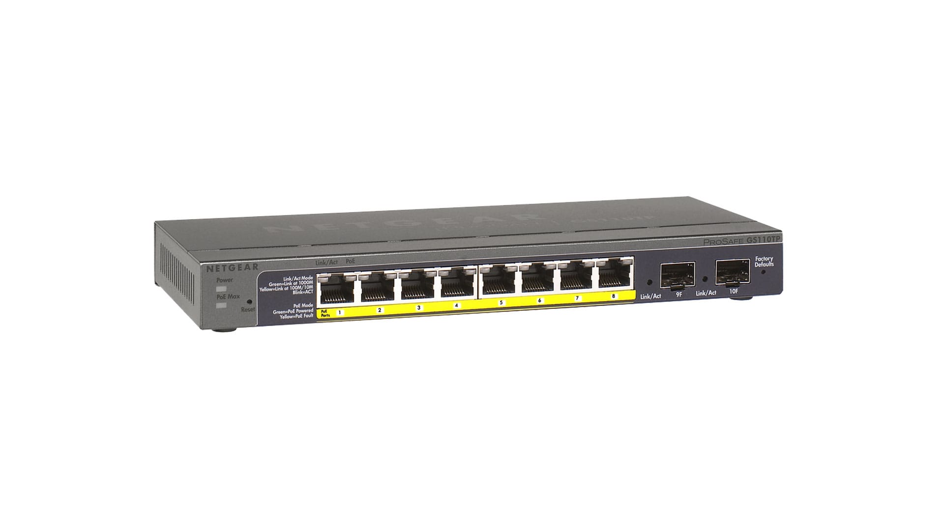 Netgear ProSafe GS110TP (8 Port Gigabit PoE) mieten