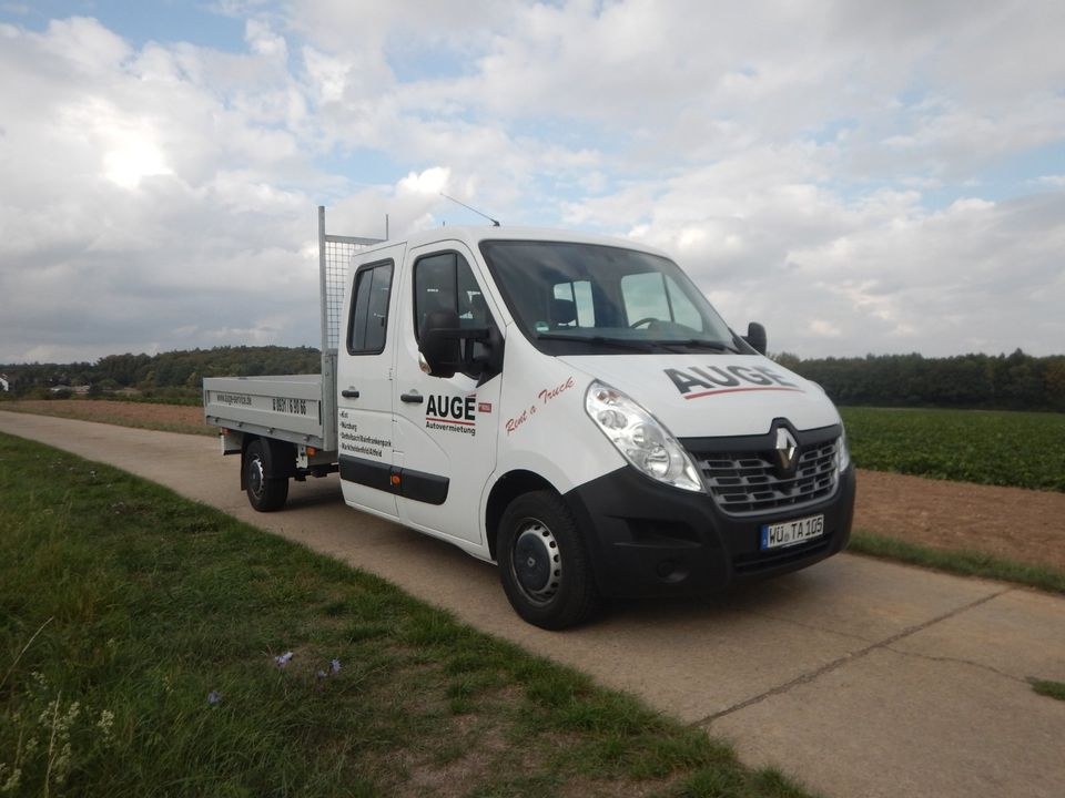 Renault Master Doppelkabine Pritsche mieten bei Augé