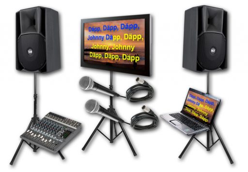 Karaoke-Anlage „Mini“ – Kabelmikros mieten