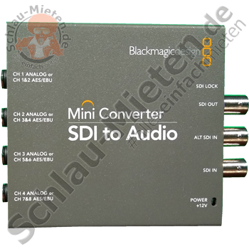 Wandler Blackmagic Design Mini Converter SDI to Audio mieten bei Schlau-Mieten.de