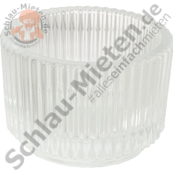 Teelichthalter Glas mieten bei Schlau-Mieten.de c/o MDP EventLogistik, Inhaber Jan Prager (
