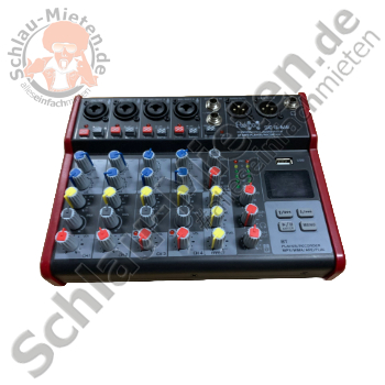 E-Lektron EL172583 SE-6 Mischpult 4-Kanal + USB/BT/AUX mieten