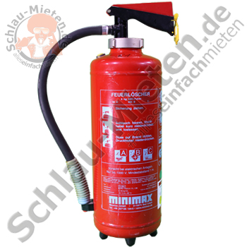 Feuerlöscher Pulver 6kg mieten bei Schlau-Mieten.de c/o MDP EventLogistik, Inhaber Jan Prager (