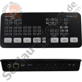 Mischer Blackmagic Design ATEM Mini mieten bei Schlau-Mieten.de