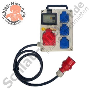 CEE 16A Verteilerkasten IP44 FI-Schutz mieten