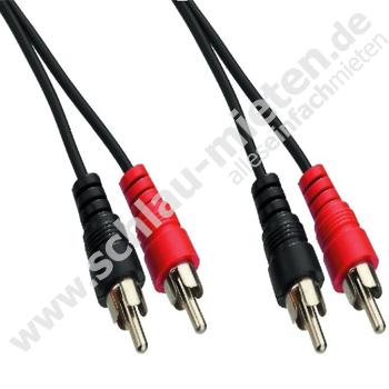 Cinch Kabel 2-polig 10m mieten bei Schlau-Mieten.de c/o MDP EventLogistik, Inhaber Jan Prager (
