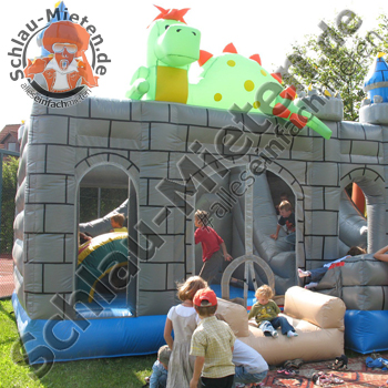 Hüpfburg 36m² Grisu Drachenburg mieten