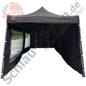 Faltpavillon Profi 3x6m schwarz Bundle mieten bei Schlau-Mieten.de