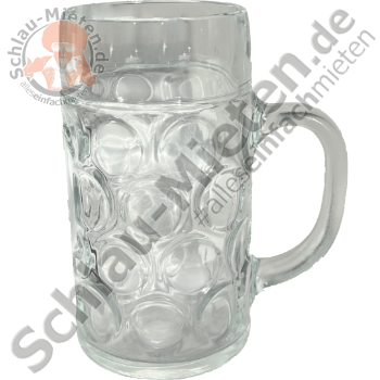 Bierglas/Maßkrug 1,0l mieten bei Schlau-Mieten.de