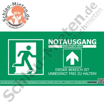Sichtschutz/Mesh für Mobilzaun NOTAUSGANG mieten
