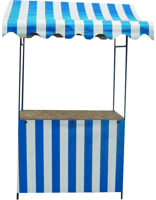 Marktstand blau-weiß mieten bei Crypton Event GmbH (GF Jörg Cziesla)