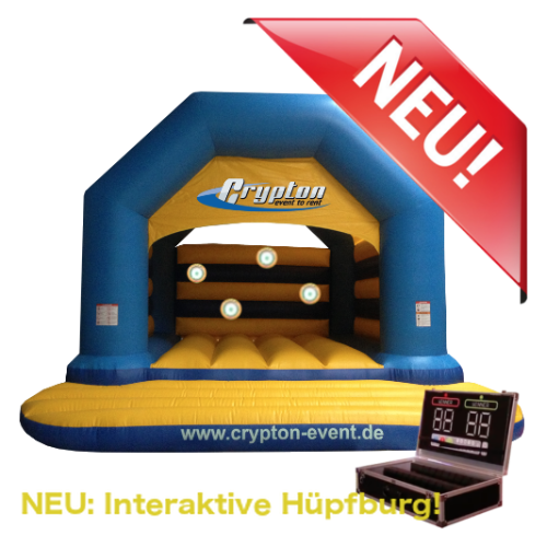 Interaktive Hüpfburg mieten mit interactive Playsystem mieten bei Crypton Event